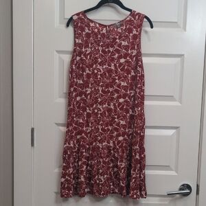 Uniqlo Hawaiian Sleeveless Drop Waist Dress Women's Size L